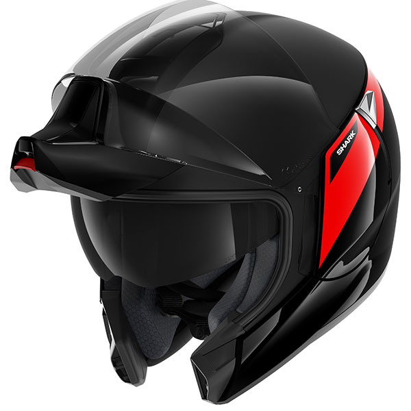 Shark Evojet Karonn Dual Matt Black Red Free Uk Delivery