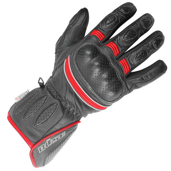 Image of Buse Pit Lane Gloves - Black / Neon Red