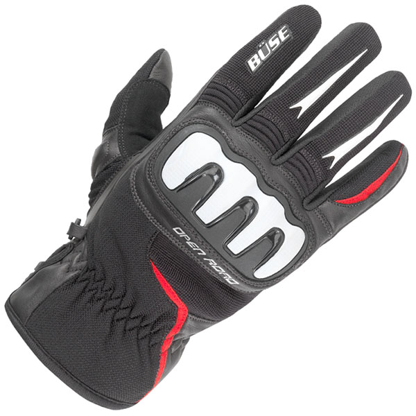 Image of Buse Open Road Sport Gloves - Black / Red