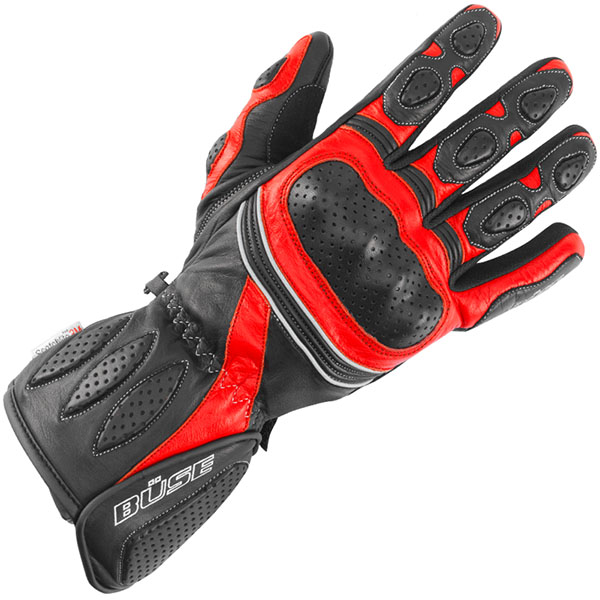 Image of Buse Ladies Pit Lane Gloves - Black / Red