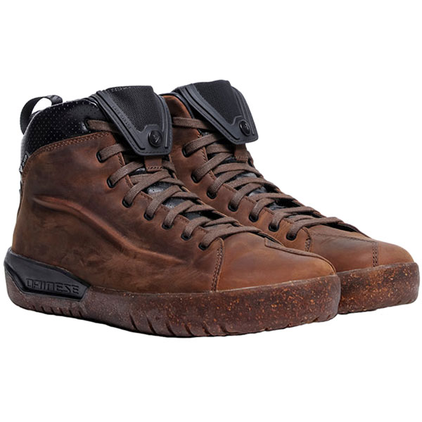 Dainese Metractive D WP Leather Boots Brown Natural Rubber