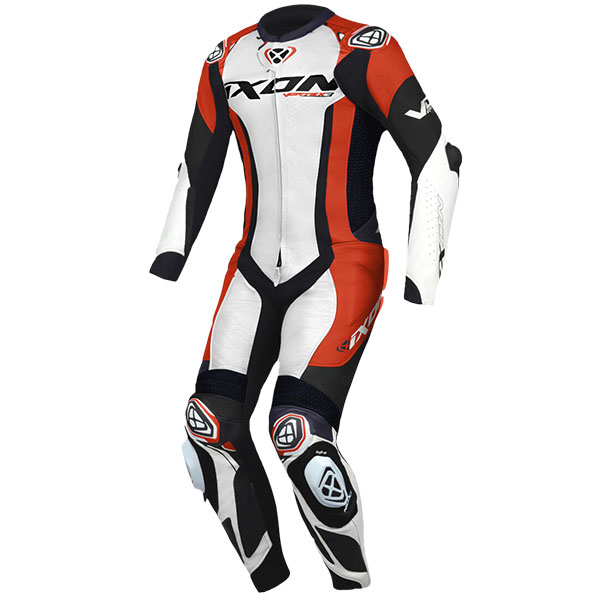 Ixon Vortex 3 One Piece Leather Suit - White / Black / Red - FREE UK ...