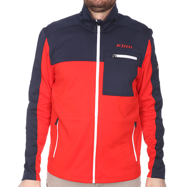 Klim Glacier Jacket - Fiery Red / Dress Blues - FREE UK DELIVERY