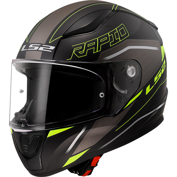 LS2 Rapid II - Rokku Matt Black / Hi-Vis Yellow - FREE UK DELIVERY