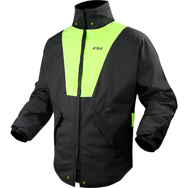 Black and yellow rain jacket hotsell