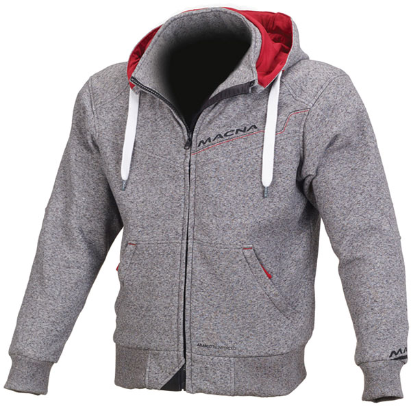 Macna Freeride Textile Jacket - Light Grey / Red