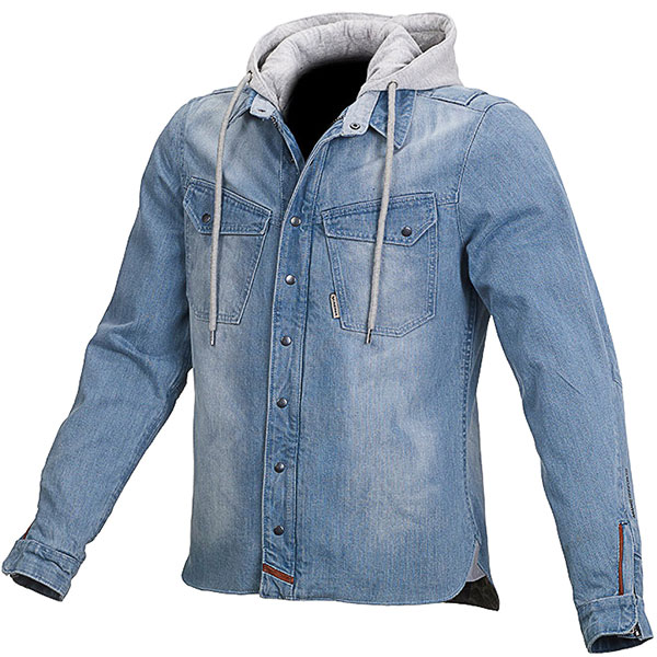 Macna Westcoast Textile Jacket - Light Blue / Grey