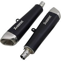 Akrapovic Slip-On Exhaust - Triumph Thruxton 1200 R ABS (16-20) / RS ABS (20-24) / Speed Twin 1200 ABS (19-20) - S-T12SO2-HCQTBL