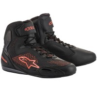 Alpinestars Faster-3 Rideknit Shoes - Black / Red Fluo