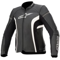 Alpinestars Stella Kira V2 Leather Jacket - Black / White