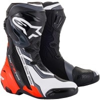 Alpinestars Supertech R Boots - Black / Red Fluo / White / Grey