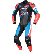 Alpinestars GP Force 1 Piece Honda Suit - Black / Bright Red / Blue