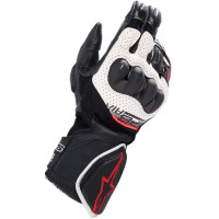 Alpinestars SP-8 V3 Air Leather Gloves - Black / White / Bright Red