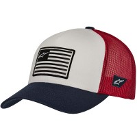 Alpinestars Flag Snapback Cap - White / Navy / Red