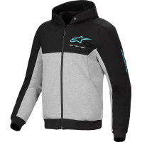 Alpinestars Chrome V2 Sport Hoodie - Black / Grey Heather / Turquoise