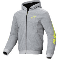 Alpinestars Chrome V2 Sport Hoodie - Grey Heather / Fluo Yellow