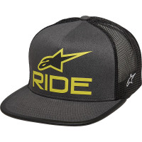 Alpinestars Ride 4.0 Trucker Hat - Charcoal / Black / Lime