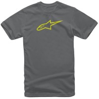 Alpinestars Ageless Classic T-Shirt - Charcoal / Hi Vis Yellow