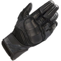 Alpinestars Booster V2 Leather Gloves - Black / Black