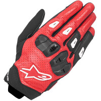 Alpinestars SP X 7 Leather Gloves - Black / Bright Red / White