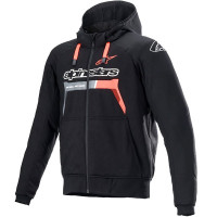 Alpinestars Chrome Ignition Hoodie - Black / Red Fluo