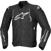 Alpinestars Dusk Leather Jacket - Black / White