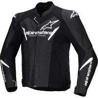 Alpinestars Faster V3 Airflow Leather Jacket - Black / White