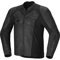 Alpinestars Faster V3 Leather Jacket - Black / Black