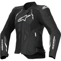 Alpinestars Stella Dusk Leather Jacket - Black / White