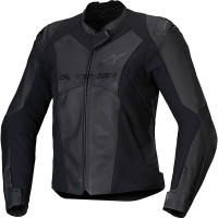 Alpinestars Stella Faster V3 Leather Jacket - Black / Black