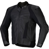 Alpinestars Missile V3 Leather Jacket - Black / Black 