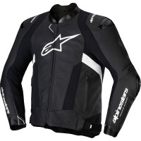 Alpinestars Missile V3 Leather Jacket - Black / White