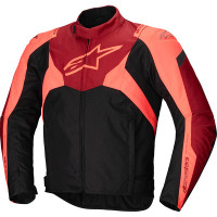 Alpinestars T-Jaws V4 Waterproof Textile Jacket - Black / Red Fluo / Dark Red