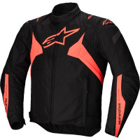 Alpinestars T-Jaws V4 Waterproof Textile Jacket - Black / Red Fluo