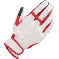 Alpinestars Dyno Leather Gloves - Ecru / Ruby Red