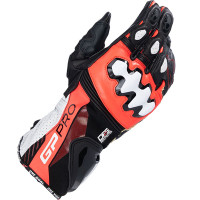 Alpinestars GP Pro R4 Leather Gloves - Black / Red Fluo / White