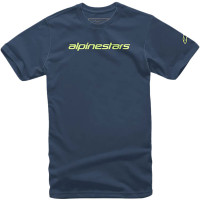 Alpinestars Linear Wordmark T-Shirt - Navy / Lime