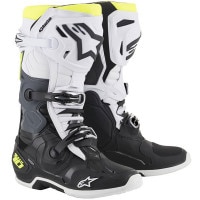 Alpinestars Tech 10 Boots - Black / White / Yellow Fluo