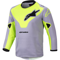 Alpinestars Kids Racer Gear Jersey - Grey / Yellow Fluo