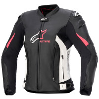 Alpinestars Stella GP Plus V4 Leather Jacket - Black / White / Diva Pink