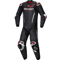 Alpinestars GP-R7 One Piece Leather Suit - Black / White / Red Fluo