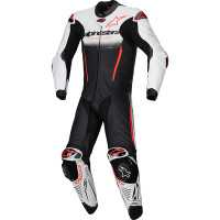 Alpinestars GP-R7 One Piece Leather Suit - White / Black / Red Fluo