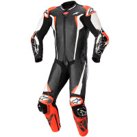 Alpinestars Racing Absolute V2 One Piece Leather Suit - Black / White / Fluo Red