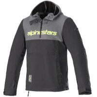 Alpinestars Sherpa Hoodie - Tar Grey / Black / Yellow Fluo