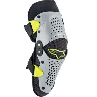 Alpinestars SX-1 Youth Knee Protector - Silver / Fluo Yellow