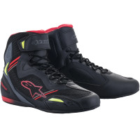 Alpinestars Faster-3 Rideknit Shoes - Black / Red / Yellow Fluo