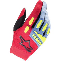 Alpinestars Full Bore Textile Gloves - Light Blue / Red Berry / Black