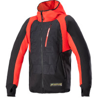 Alpinestars MO.ST.EQ Hybrid Hooded Jacket - Black / Flame Red