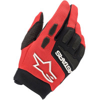 Alpinestars Youth Full Bore Textile Gloves - Bright Red / Black