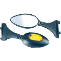 Bike It LED Sports Bike Universal Mirrors - Black